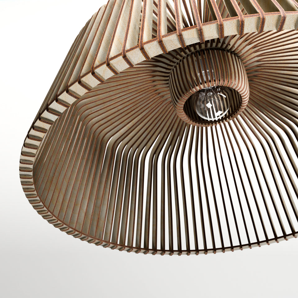 Tindra Handcrafted Scandinavian Wooden Pendant Light by Frellio – View 9